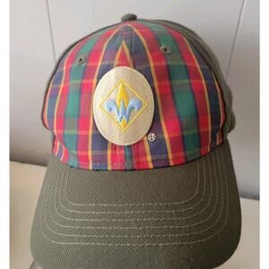 BSA Green Plaid Webelos Sz. S/M Cap Hat Twill Boy Scouts of America Cub Scouts